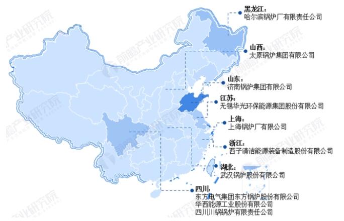 中國電站鍋爐行業代表性競爭者區域分布熱力圖.png